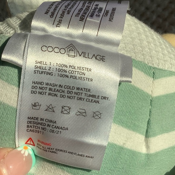 Coco Village Plush Llama Sensory Stuffed Animal Toy Mirror Crinkle Wood Teether - Picture 13 of 14